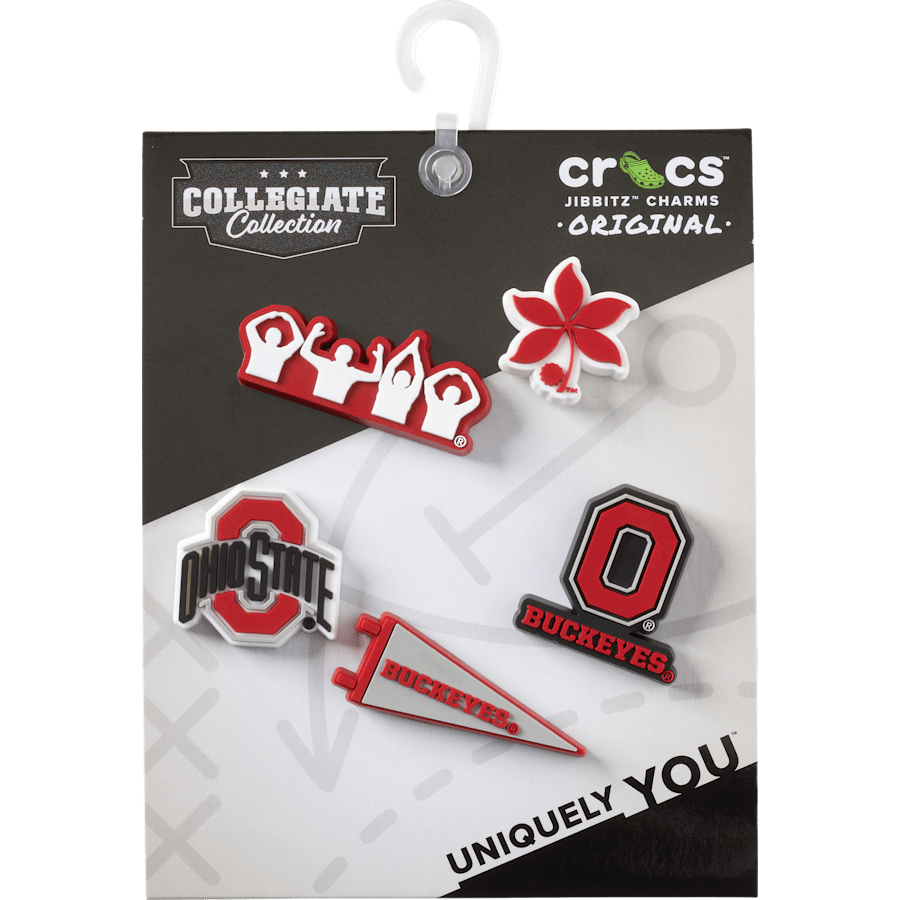 Crocs Ohio State University 5 Pack Jibbitz™ charms Women|Men|Jibbitz™ Charms