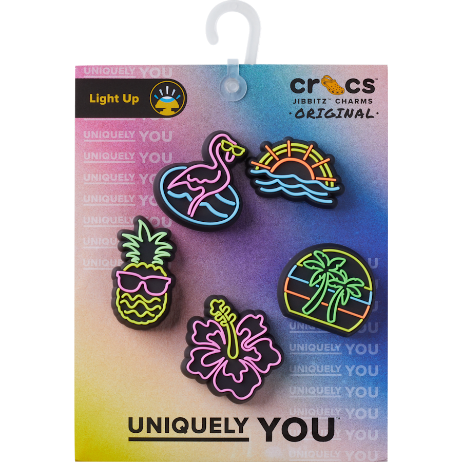 Crocs Lights Up Neon 5 Pack Jibbitz™ charms Women|Men|Jibbitz™ Charms