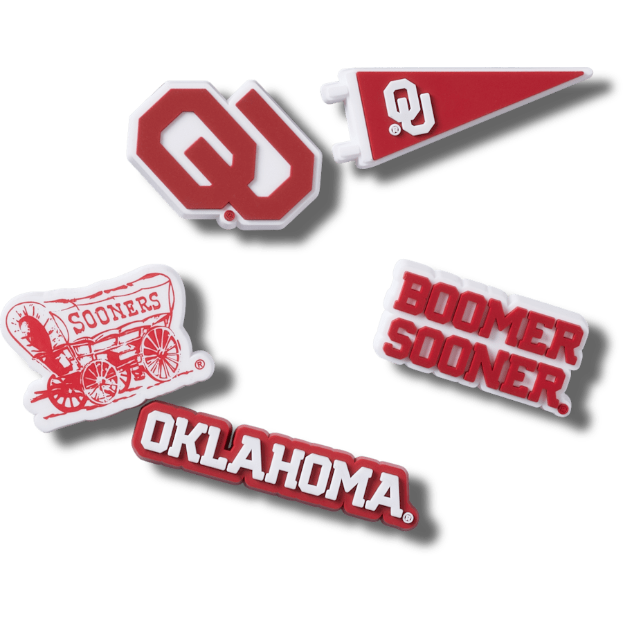 Crocs Univ of Oklahoma 5 Pack Jibbitz™ charms Women|Men|Kids|Jibbitz™ Charms