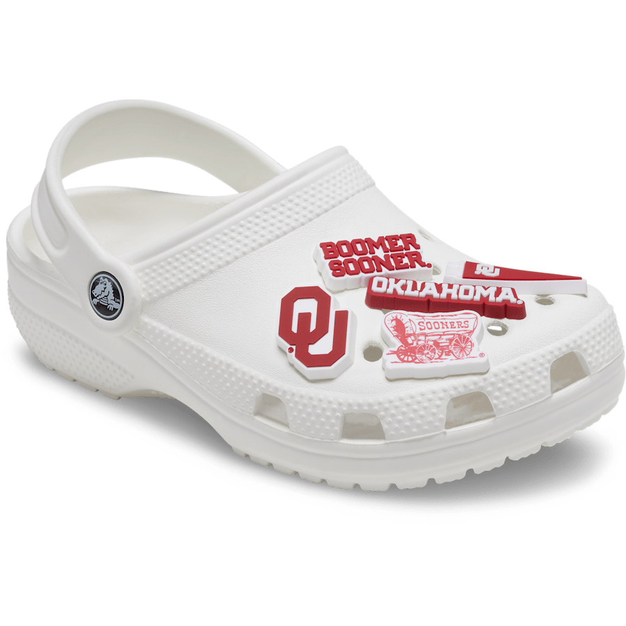 Crocs Univ of Oklahoma 5 Pack Jibbitz™ charms Women|Men|Kids|Jibbitz™ Charms