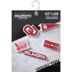 Crocs Univ of Oklahoma 5 Pack Jibbitz™ charms Women|Men|Kids|Jibbitz™ Charms