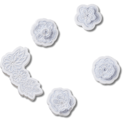 Crocs White Elegant Floral 5 Pack Jibbitz™ charms Women|Men|Jibbitz™ Charms