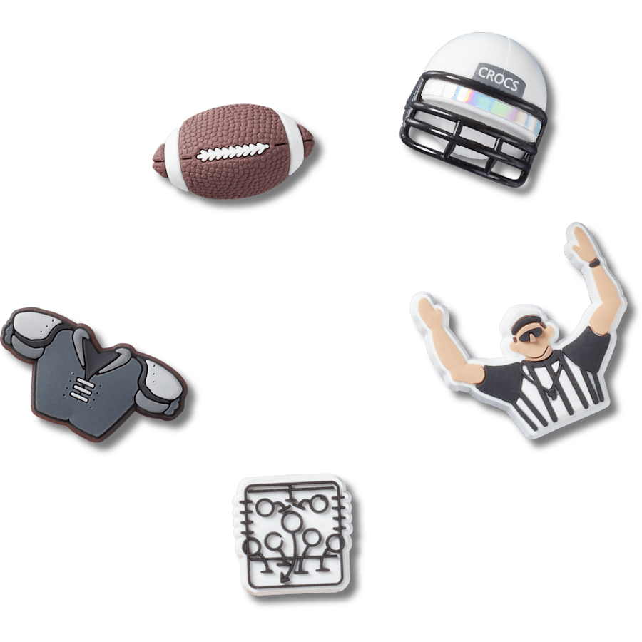 Crocs Football Team 5 Pack Jibbitz™ charms Women|Men|Jibbitz™ Charms