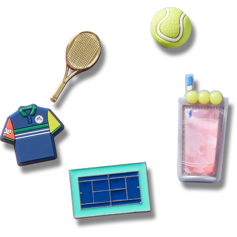 Crocs Day at The Tennis Court 5 Pack Jibbitz™ charms Women|Men|Jibbitz™ Charms
