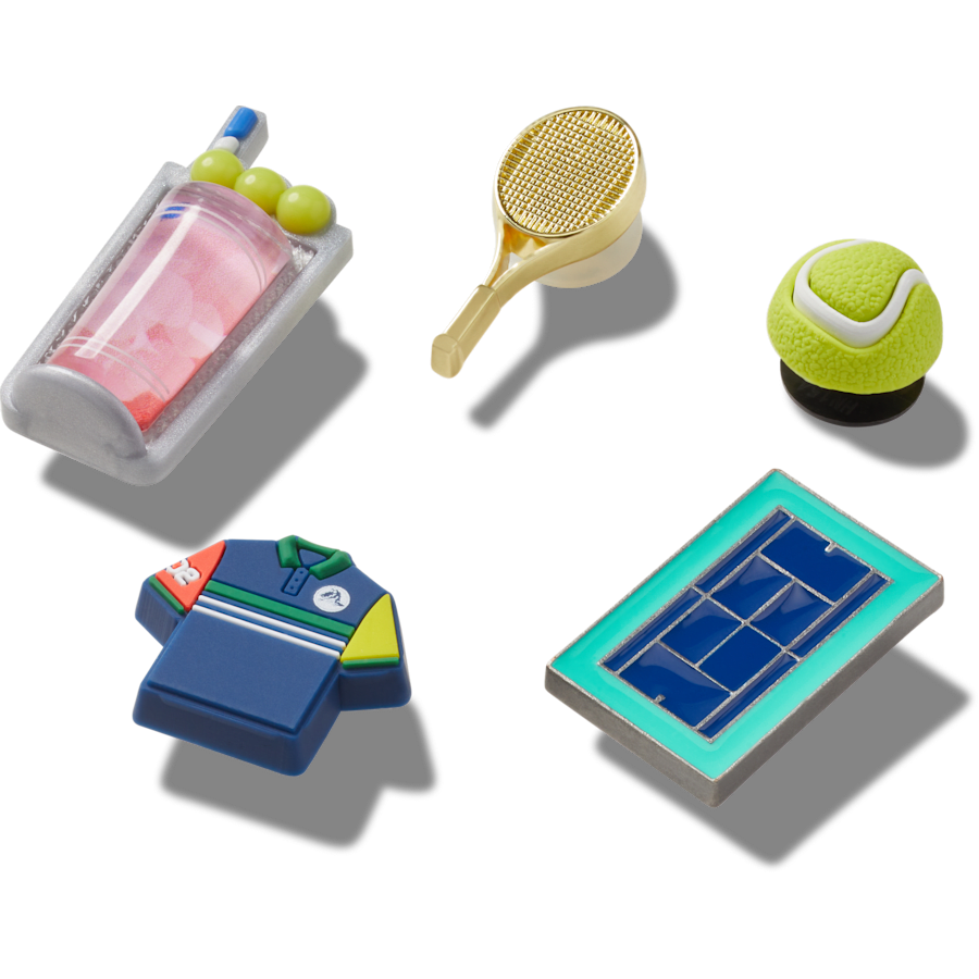 Crocs Day at The Tennis Court 5 Pack Jibbitz™ charms Women|Men|Jibbitz™ Charms