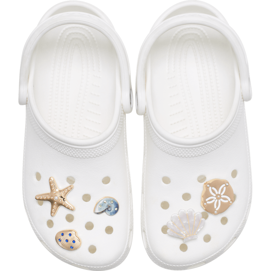 Crocs Gold Seashell 5 Pack Jibbitz™ charms Women|Men|Jibbitz™ Charms