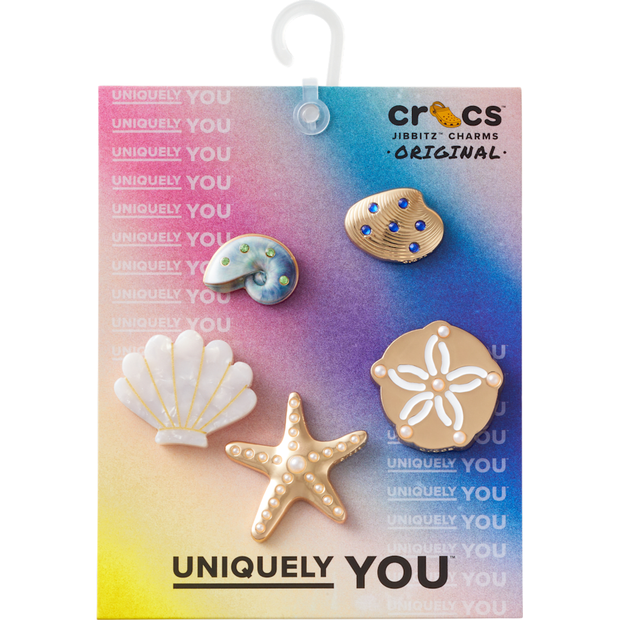 Crocs Gold Seashell 5 Pack Jibbitz™ charms Women|Men|Jibbitz™ Charms