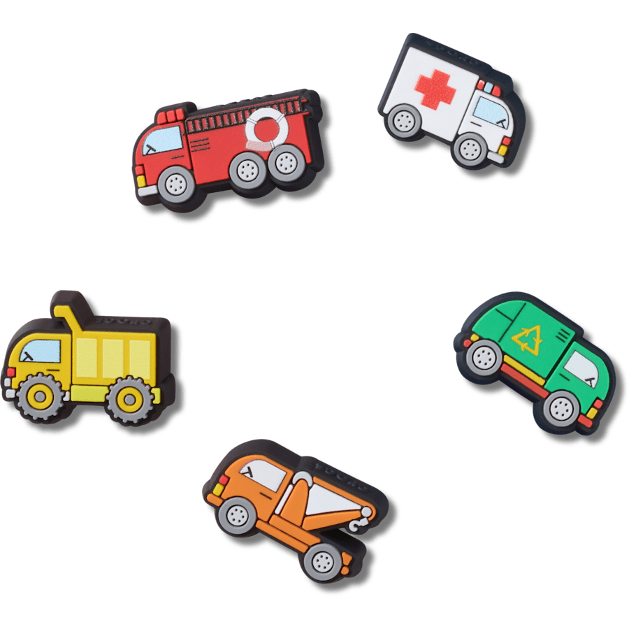 Crocs Tiny Work Trucks 5 Pack Jibbitz™ charms Women|Men|Jibbitz™ Charms