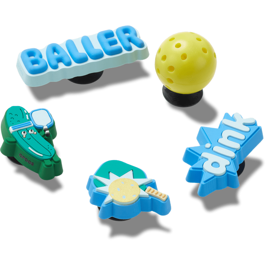 Crocs Pickle Ball 5 Pack Jibbitz™ charms Women|Men|Jibbitz™ Charms