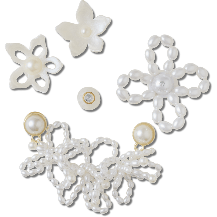 Crocs White Pearl Beaded 5 Pack Jibbitz™ charms Women|Men|Jibbitz™ Charms