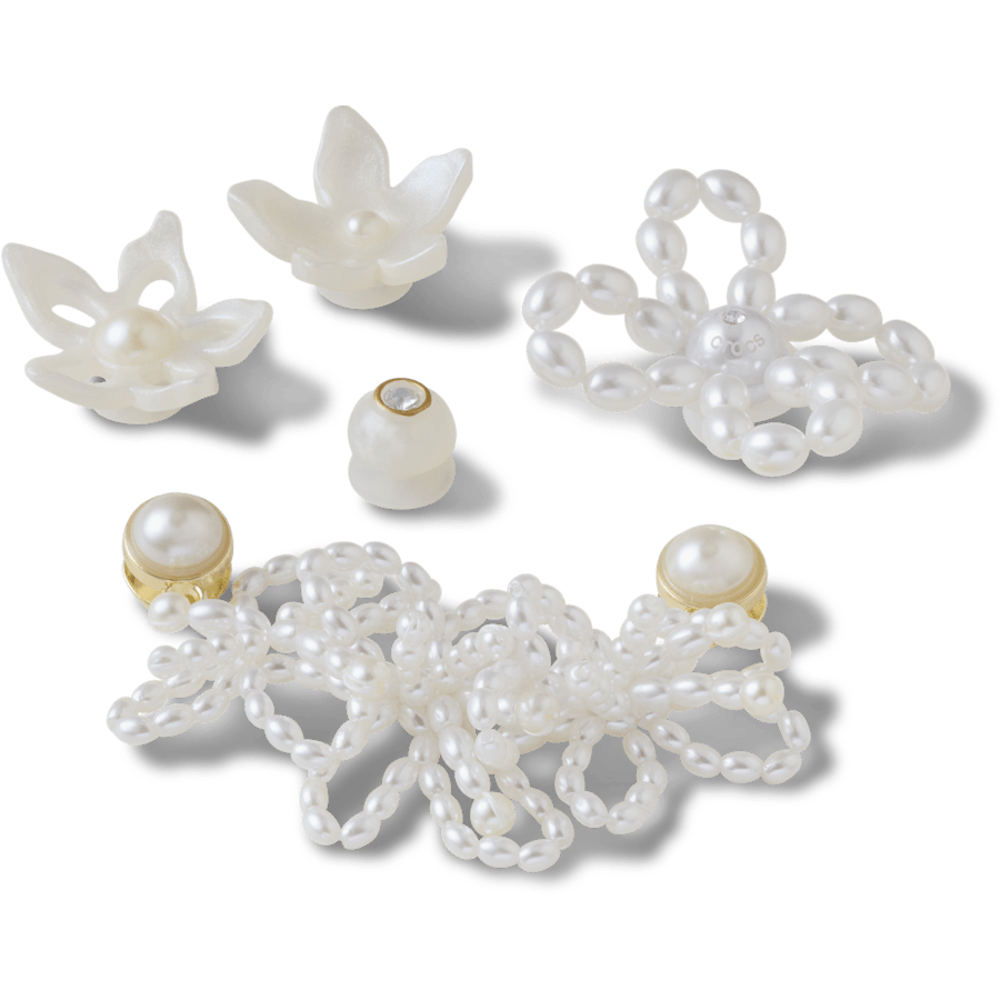 Crocs White Pearl Beaded 5 Pack Jibbitz™ charms Women|Men|Jibbitz™ Charms