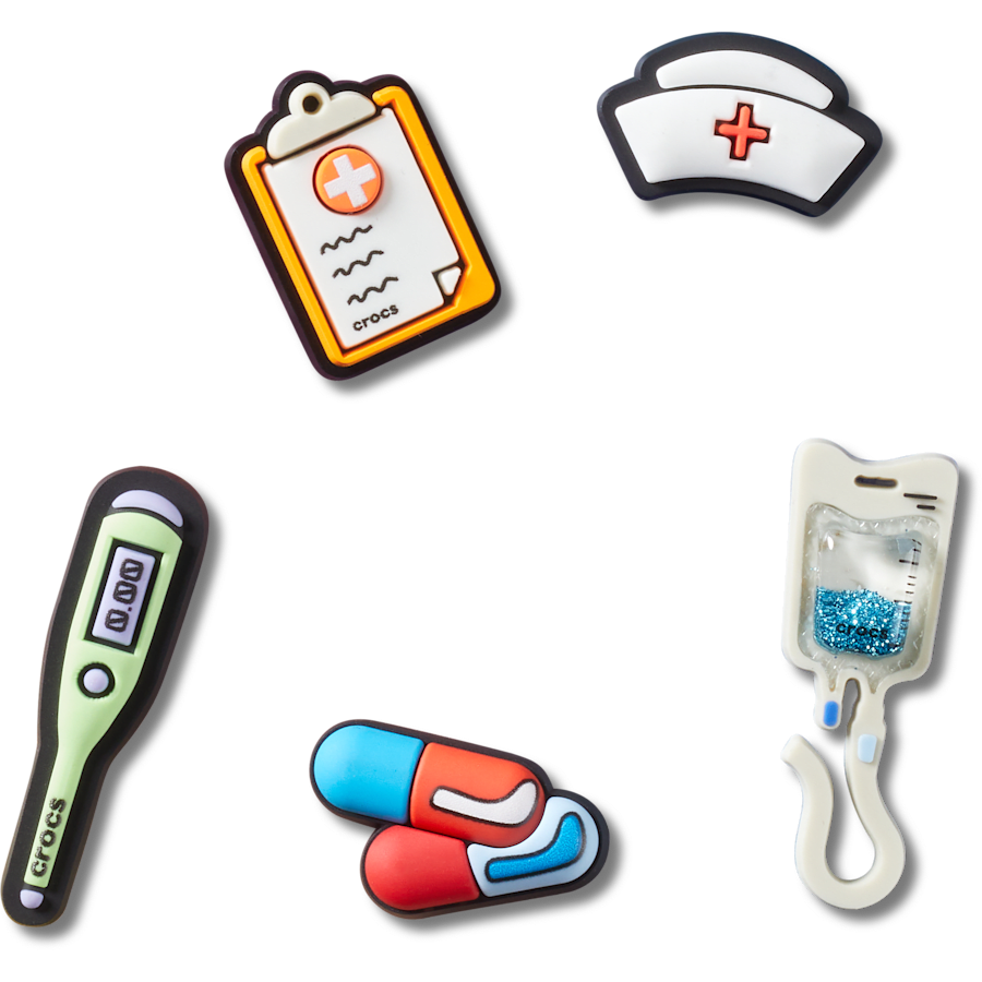 Crocs Healthcare 5 Pack Jibbitz™ charms Women|Men|Jibbitz™ Charms|Crocs at Work™