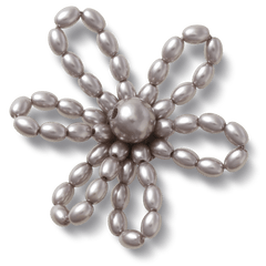 Crocs Grey Pearl Beaded Daisy Jibbitz™ charms Women|Men|Jibbitz™ Charms