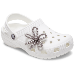 Crocs Grey Pearl Beaded Daisy Jibbitz™ charms Women|Men|Jibbitz™ Charms