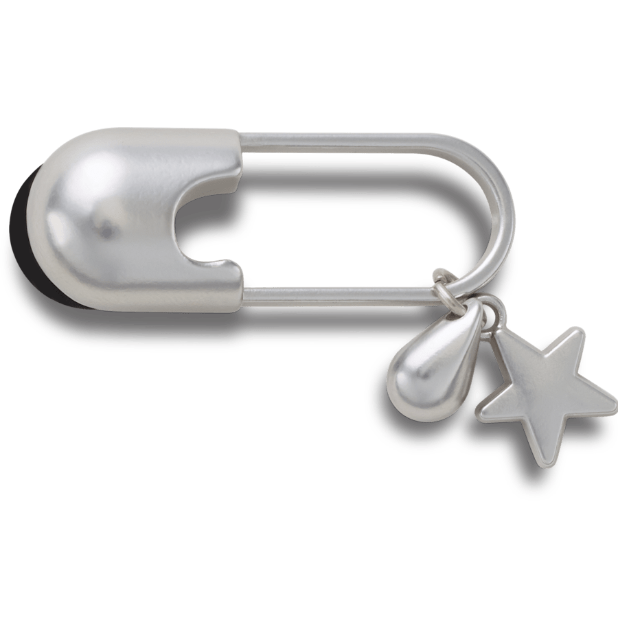Crocs Silver Meta Safety Pin Jibbitz™ charms Women|Men|Jibbitz™ Charms