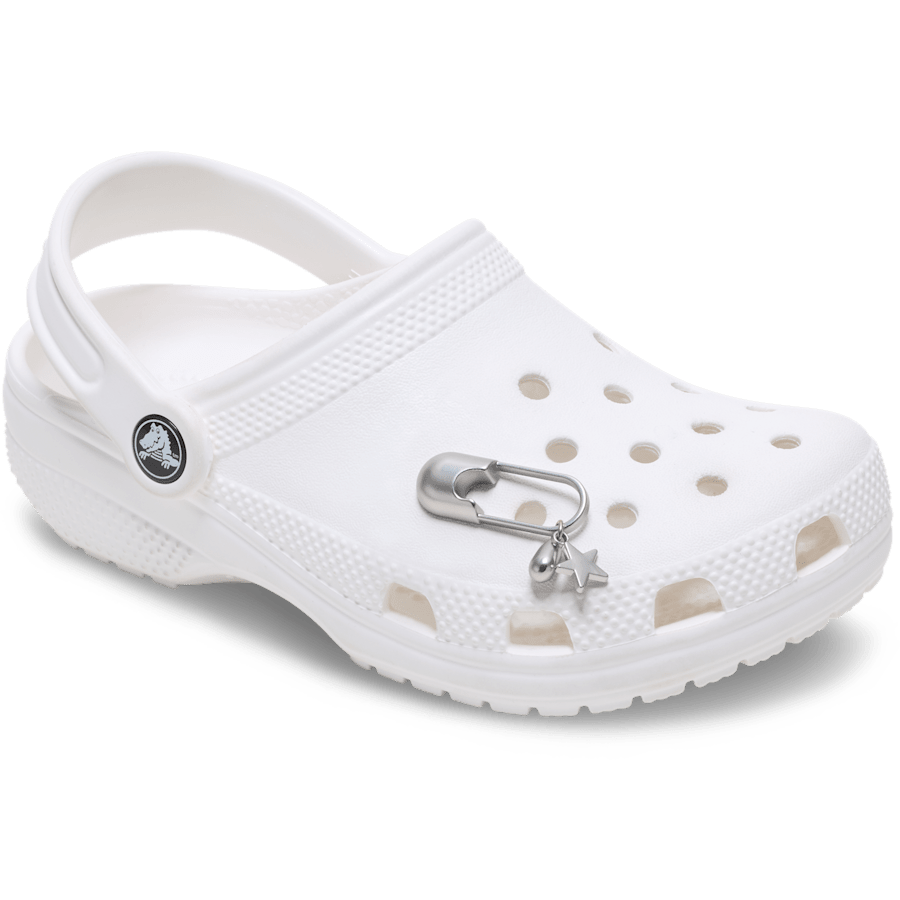 Crocs Silver Meta Safety Pin Jibbitz™ charms Women|Men|Jibbitz™ Charms