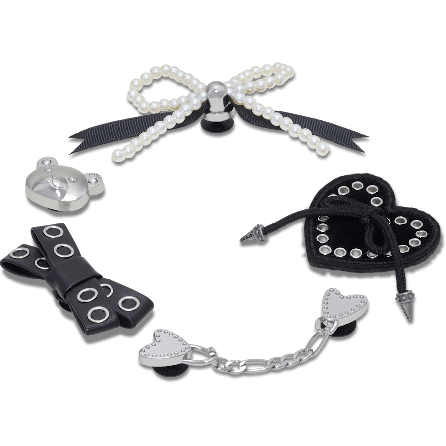 Crocs Indie Luxe Silver 5 Pack Jibbitz™ charms Women|Men|Jibbitz™ Charms