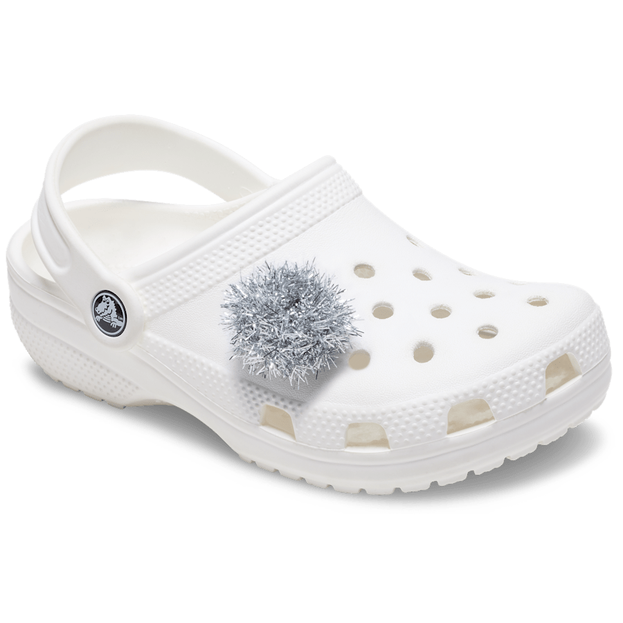Crocs Silver Tinsel Pom Jibbitz™ charms Women|Men|Jibbitz™ Charms