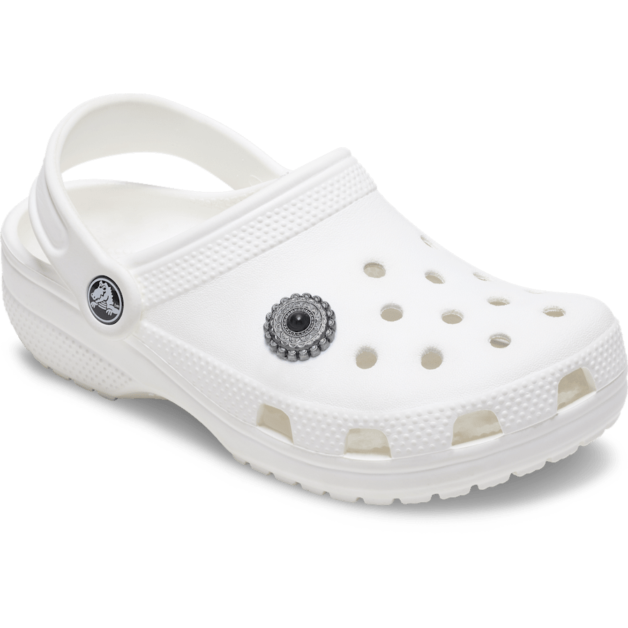 Crocs Silver and Black Emblem Jibbitz™ charms Women|Men|Jibbitz™ Charms