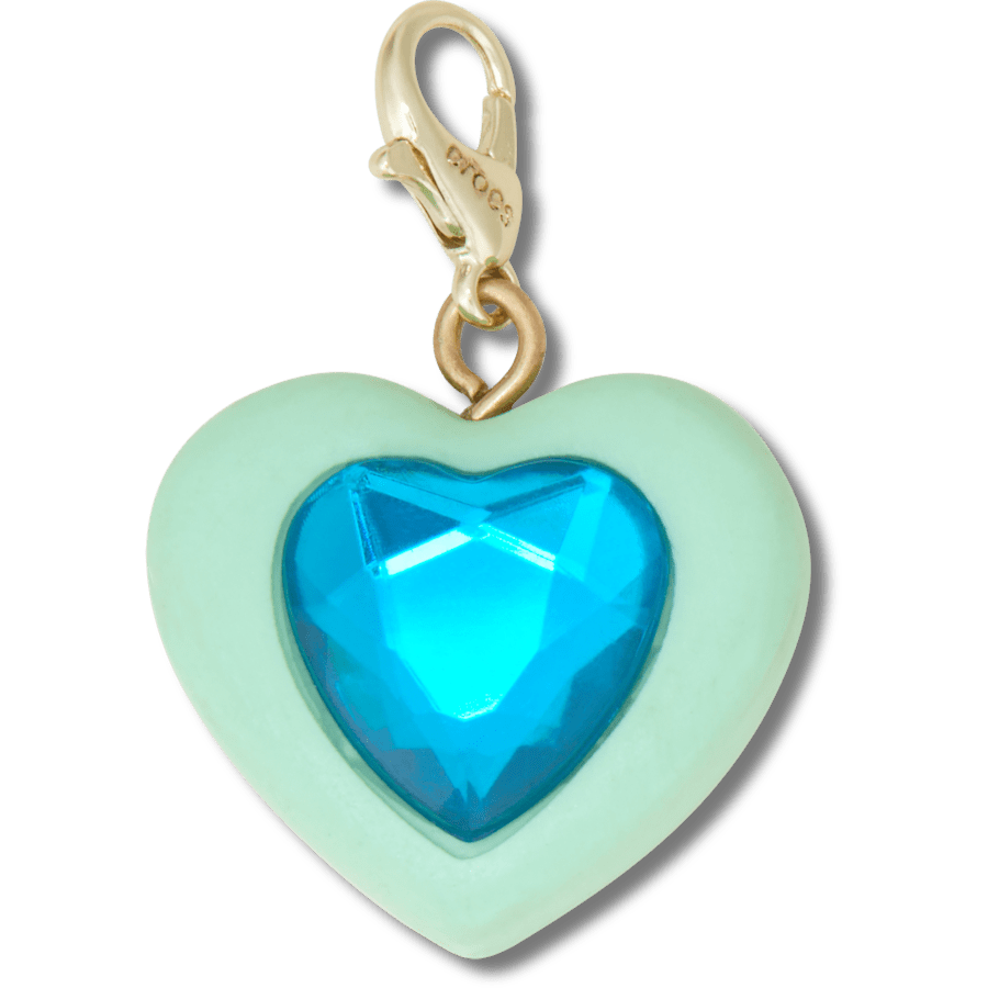 Crocs Blue Heart Sim Gem Charm Jibbitz Shoe Charm Women|Men|Kids|Jibbitz™ Charms