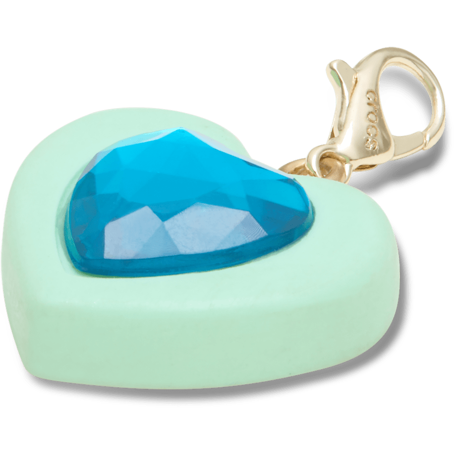 Crocs Blue Heart Sim Gem Charm Jibbitz Shoe Charm Women|Men|Kids|Jibbitz™ Charms