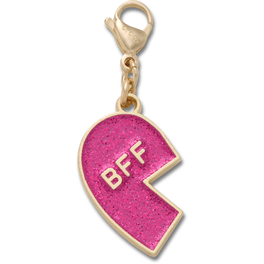 Crocs Pink Glitter BFF Charm Left Jibbitz Shoe Charm Women|Men|Kids|Jibbitz™ Charms