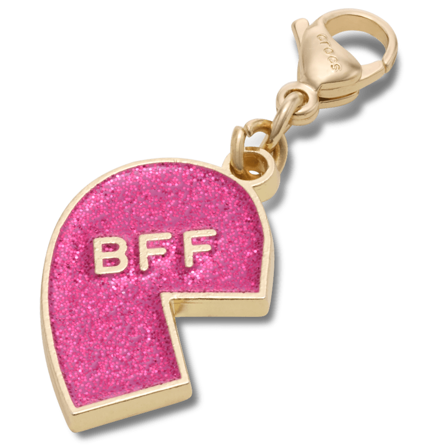 Crocs Pink Glitter BFF Charm Left Jibbitz Shoe Charm Women|Men|Kids|Jibbitz™ Charms