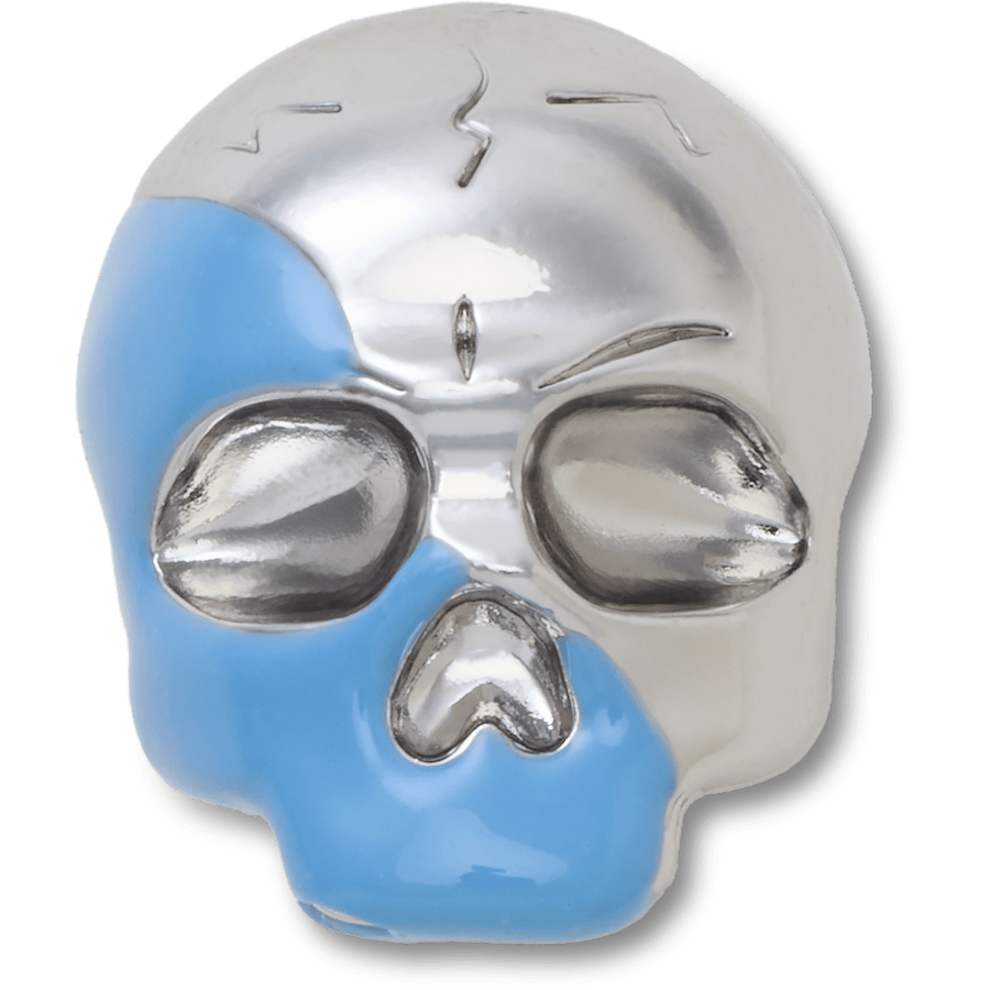 Crocs Silver and Blue Enamel Skull Jibbitz™ charms Women|Men