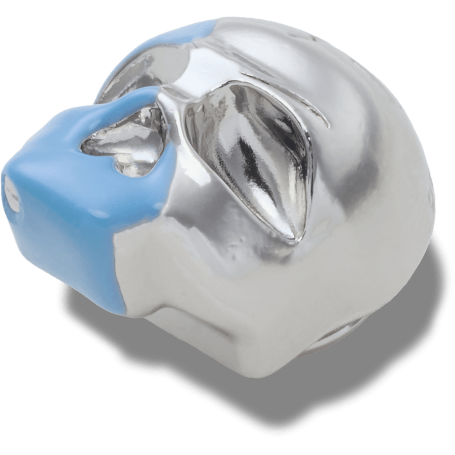Crocs Silver and Blue Enamel Skull Jibbitz™ charms Women|Men