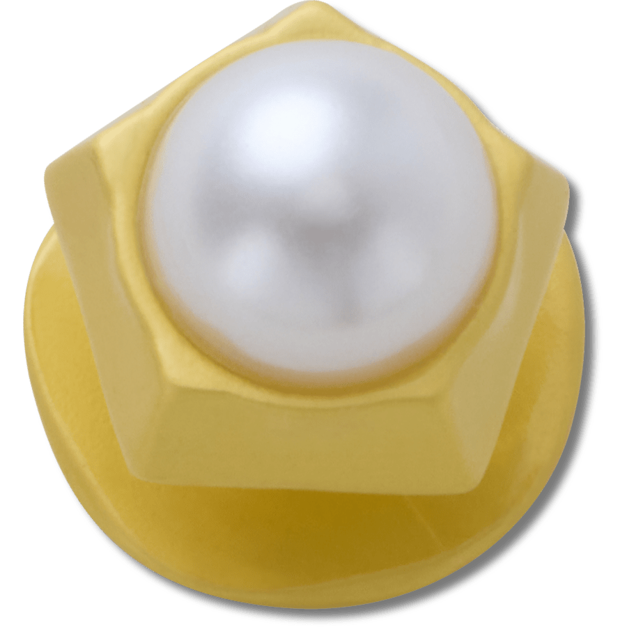 Crocs Gold Pentagon Pearl Jibbitz™ charms Women|Men|Jibbitz™ Charms