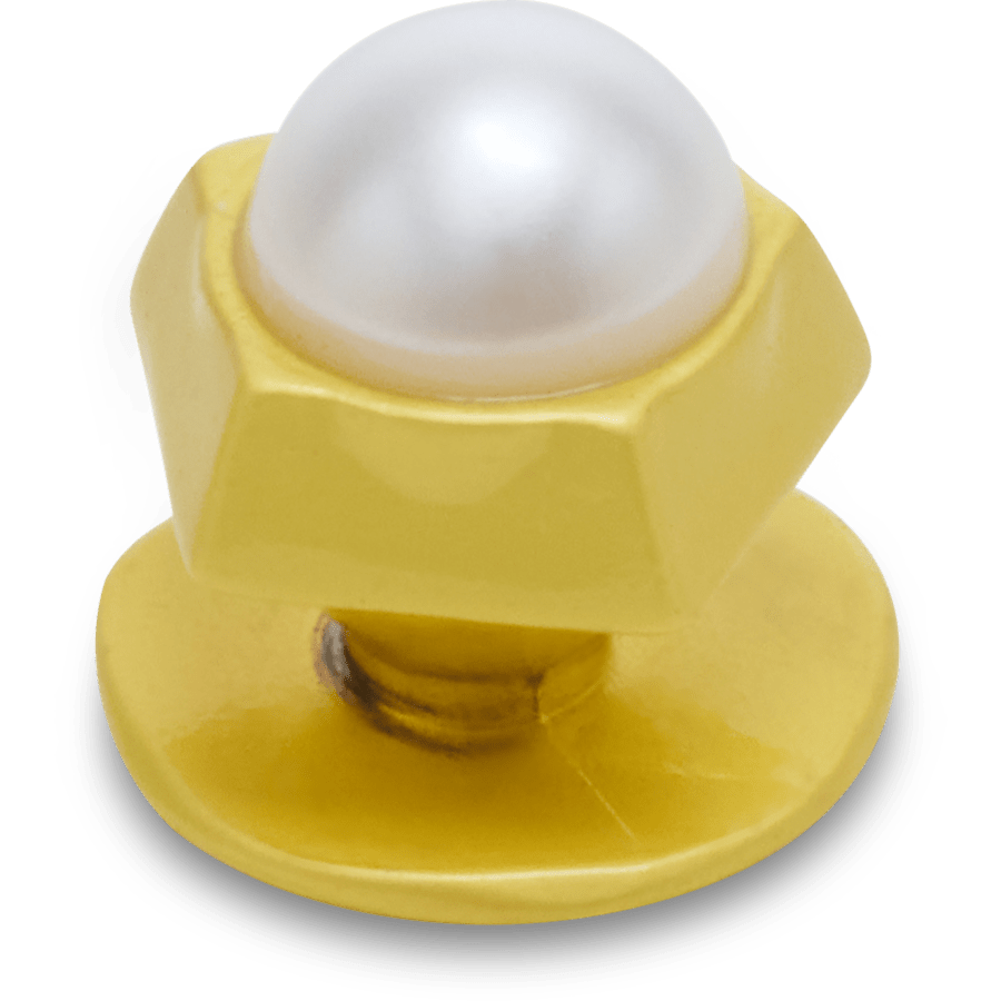 Crocs Gold Pentagon Pearl Jibbitz™ charms Women|Men|Jibbitz™ Charms