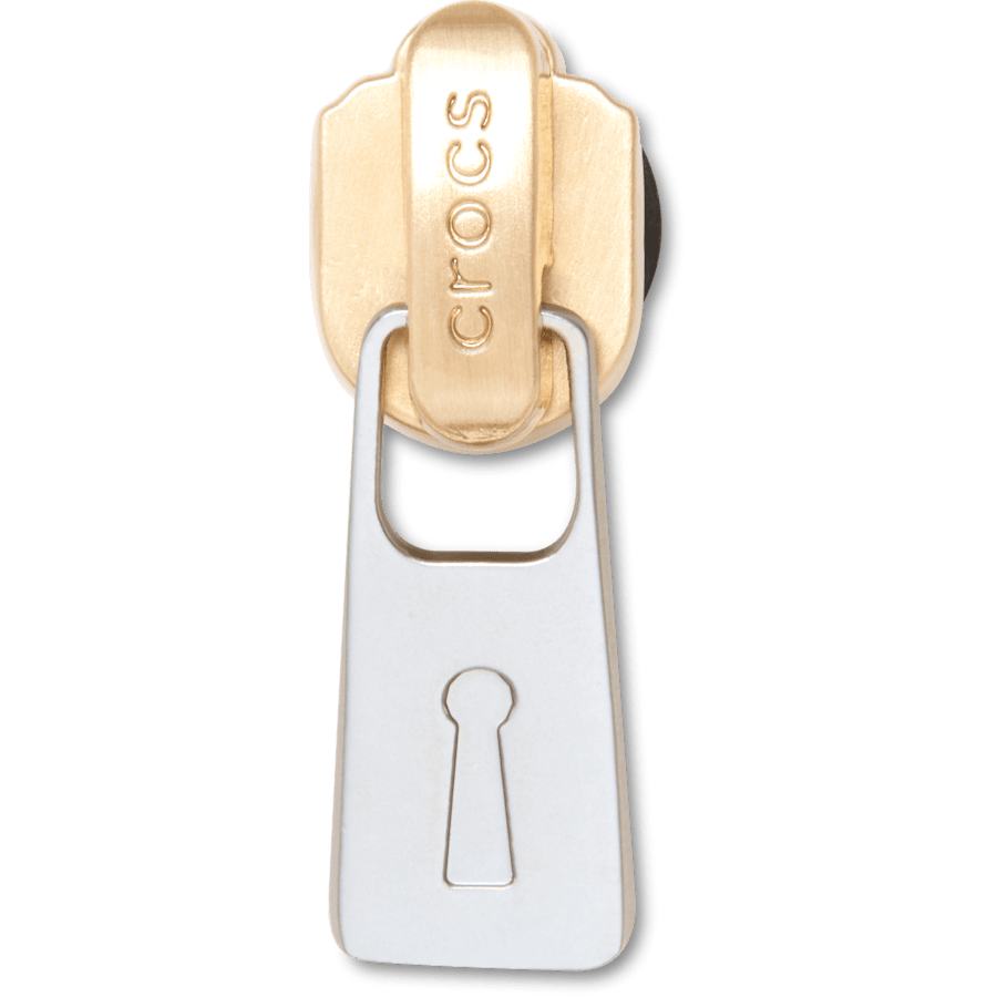 Crocs Gold and Silver Zipper Jibbitz™ charms Women|Men