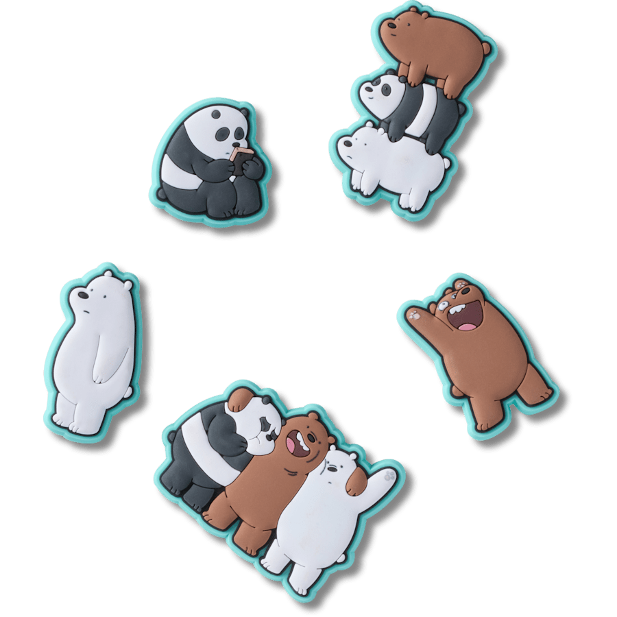 Crocs We Bare Bears 5 Pack  Jibbitz™ charms Women|Men|Jibbitz™ Charms