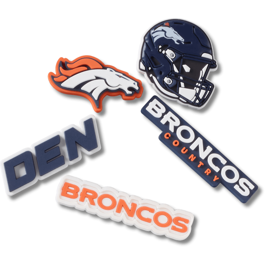 Crocs NFL Denver Broncos 5 Pack Jibbitz Shoe Charm Women|Men|Jibbitz™ Charms