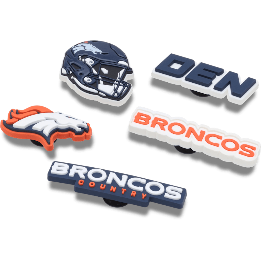 Crocs NFL Denver Broncos 5 Pack Jibbitz Shoe Charm Women|Men|Jibbitz™ Charms