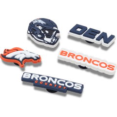 Crocs NFL Denver Broncos 5 Pack Jibbitz Shoe Charm Women|Men|Jibbitz™ Charms