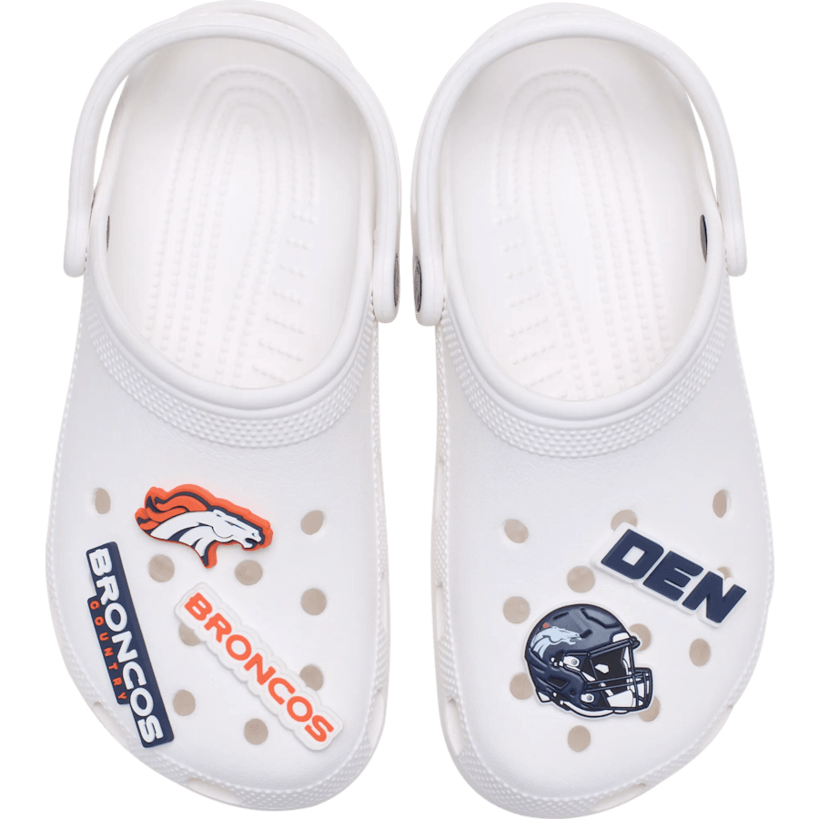 Crocs NFL Denver Broncos 5 Pack Jibbitz Shoe Charm Women|Men|Jibbitz™ Charms