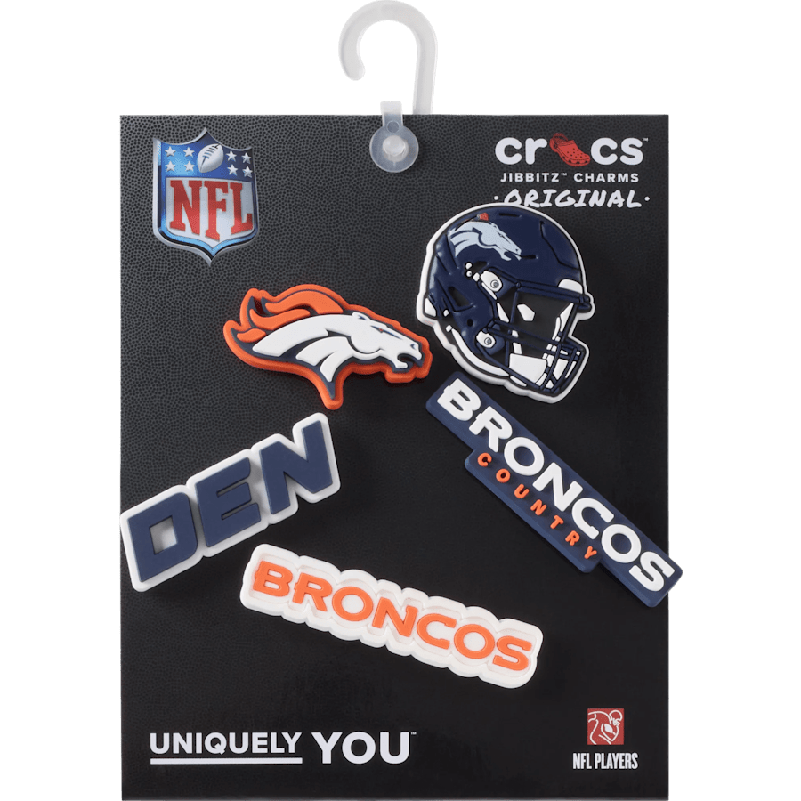Crocs NFL Denver Broncos 5 Pack Jibbitz Shoe Charm Women|Men|Jibbitz™ Charms