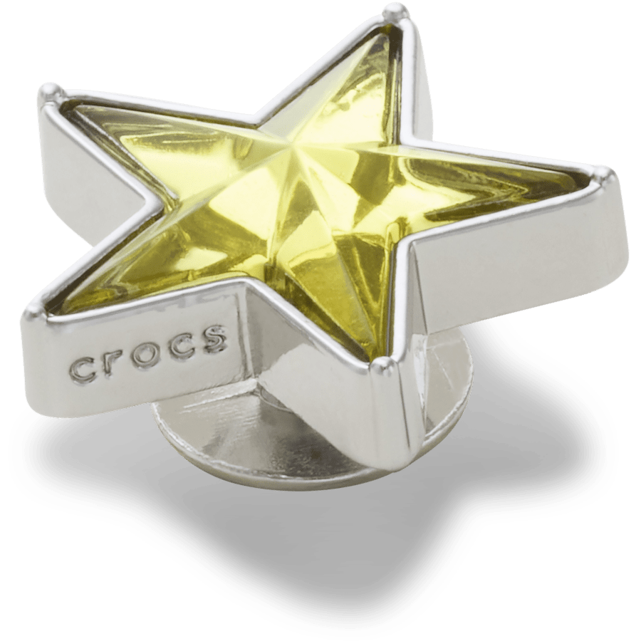 Crocs Silver and Green SMT Gem Star Jibbitz™ charms Women|Men|Jibbitz™ Charms