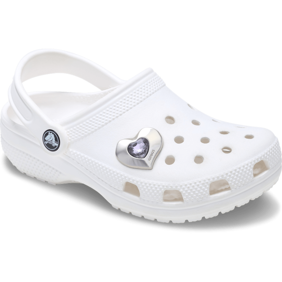Crocs SilverandPurple SMT Gem Heart Jibbitz™ charms Women|Men|Jibbitz™ Charms
