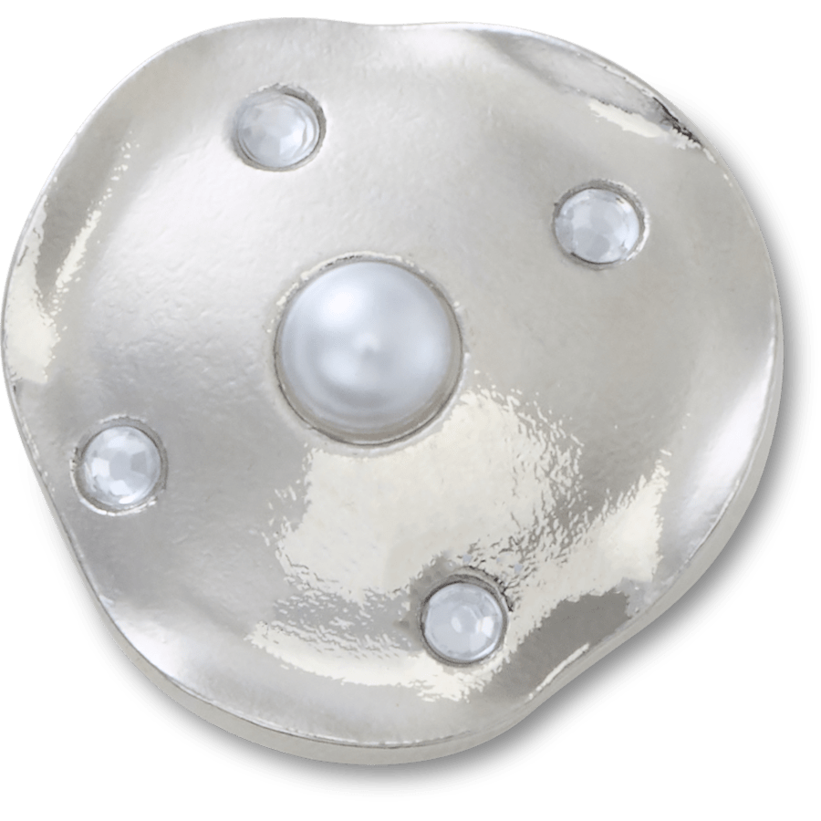 Crocs Silver and Pearl Disc Jibbitz™ charms Women|Men|Jibbitz™ Charms