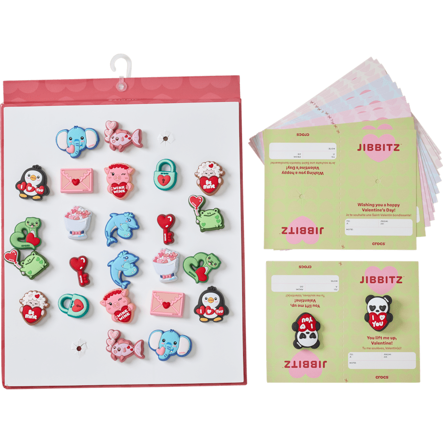 Crocs Valentines Day Card 26 Pack Jibbitz™ charms Women|Men|Jibbitz™ Charms
