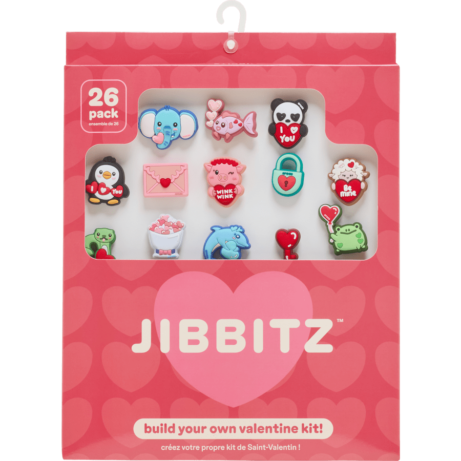 Crocs Valentines Day Card 26 Pack Jibbitz™ charms Women|Men|Jibbitz™ Charms