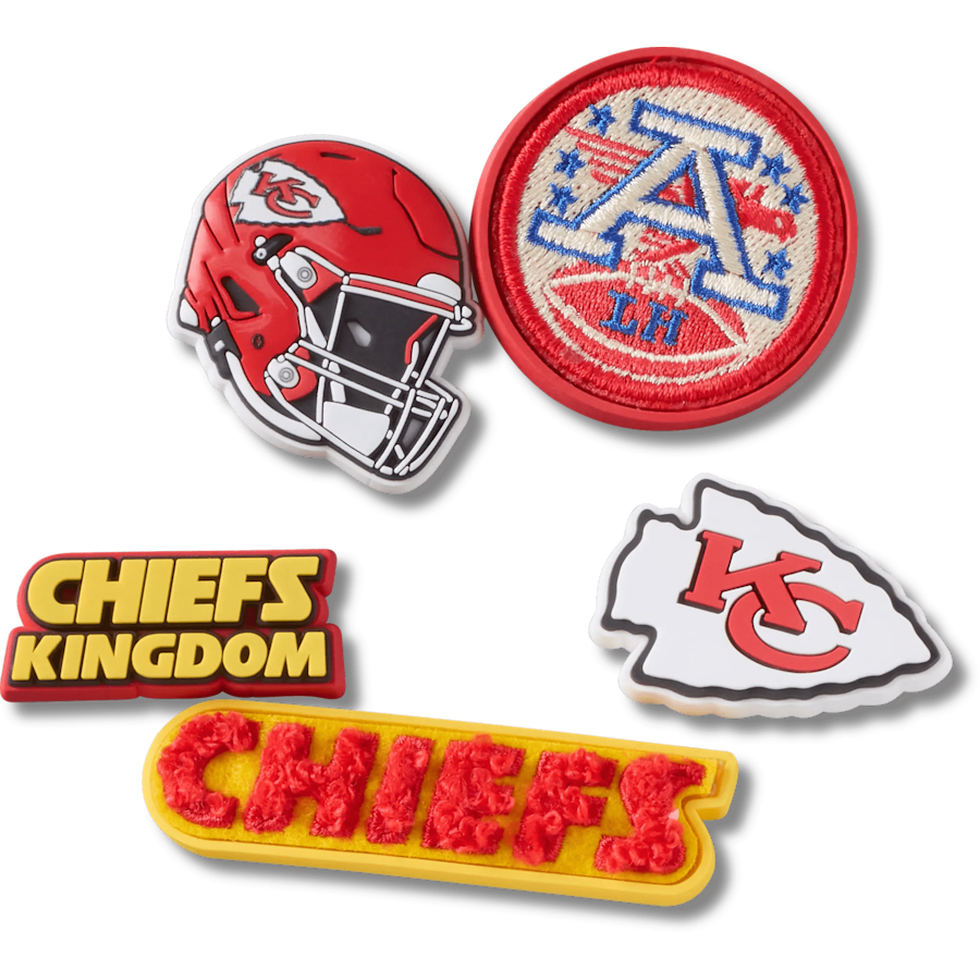 Crocs NFL Kansas City Chiefs 5 Pack Jibbitz Shoe Charm Women|Men|Jibbitz™ Charms