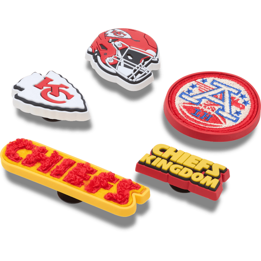 Crocs NFL Kansas City Chiefs 5 Pack Jibbitz Shoe Charm Women|Men|Jibbitz™ Charms