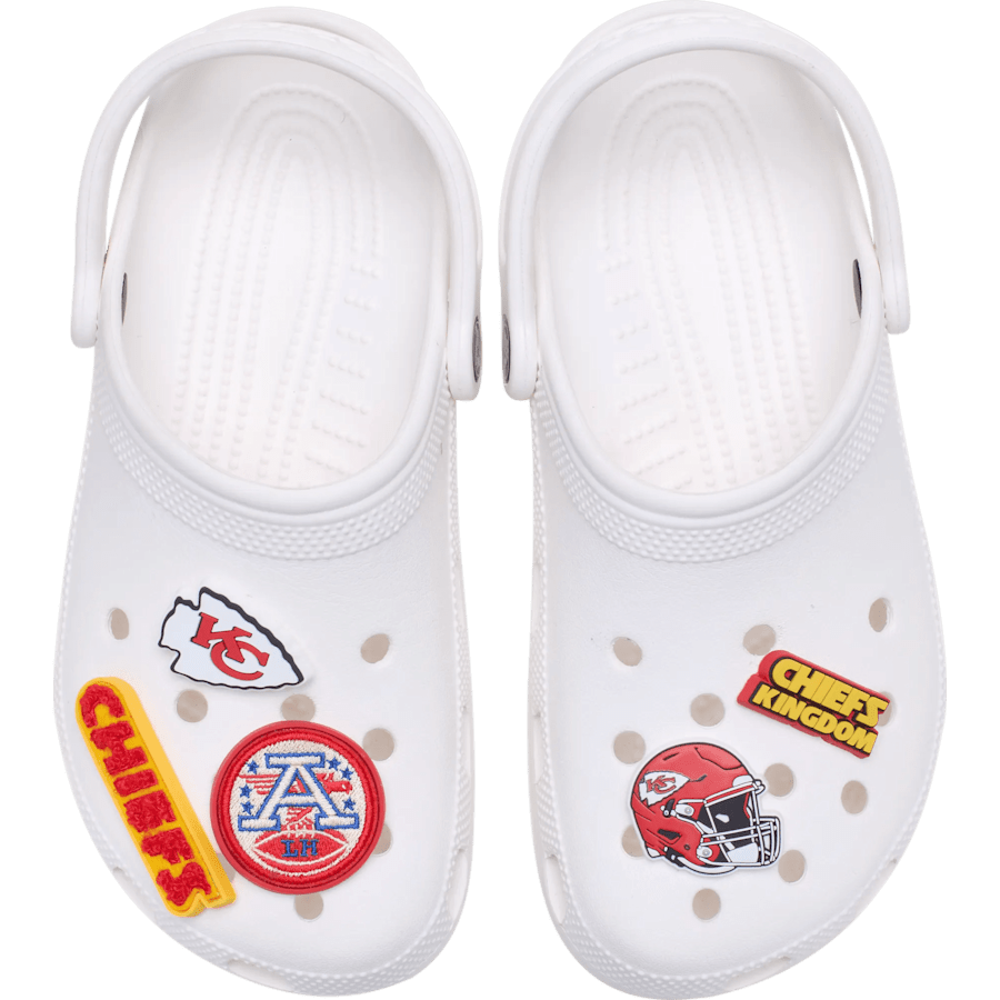 Crocs NFL Kansas City Chiefs 5 Pack Jibbitz Shoe Charm Women|Men|Jibbitz™ Charms