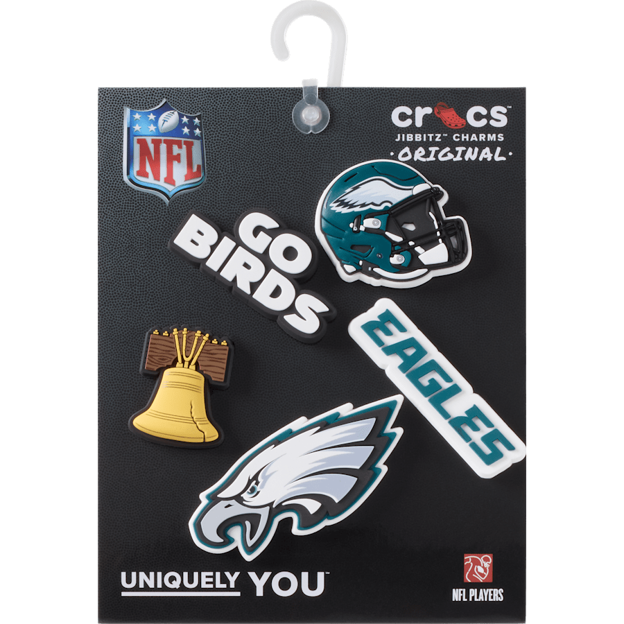 Crocs NFL Philadelphia Eagles 5 Pack Jibbitz Shoe Charm Women|Men|Jibbitz™ Charms