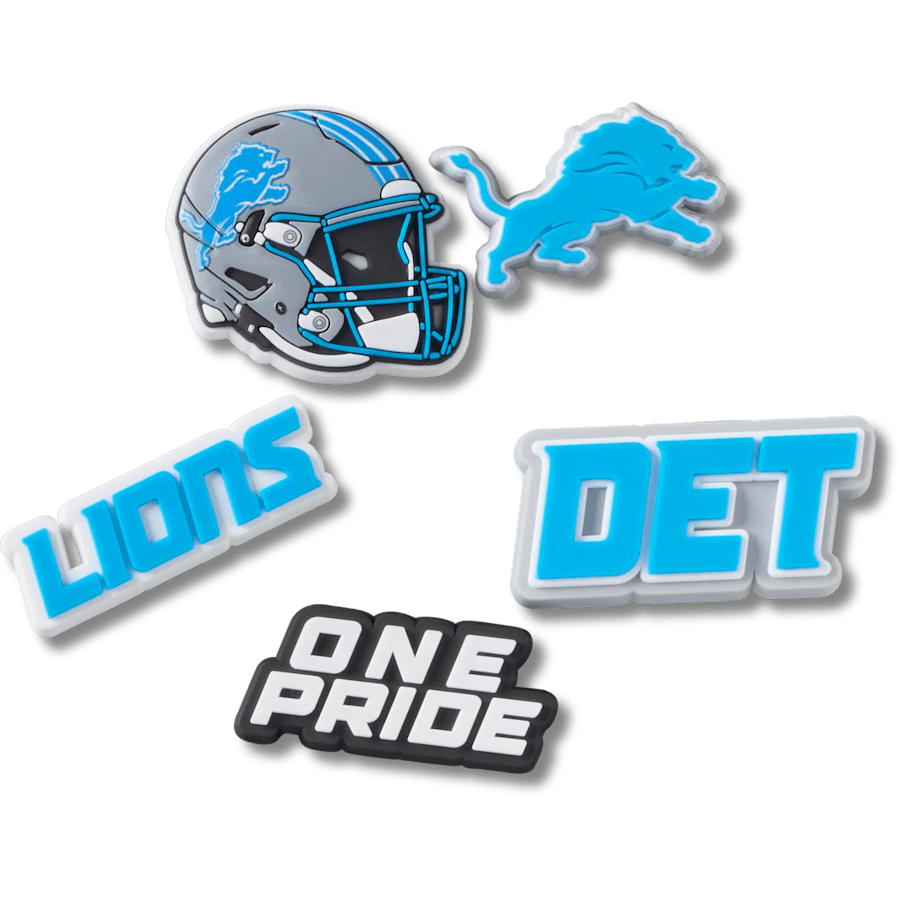 Crocs NFL Detroit Lions 5 Pack Jibbitz Shoe Charm Women|Men|Jibbitz™ Charms