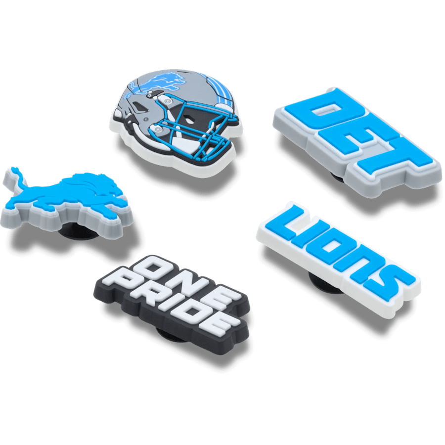 Crocs NFL Detroit Lions 5 Pack Jibbitz Shoe Charm Women|Men|Jibbitz™ Charms