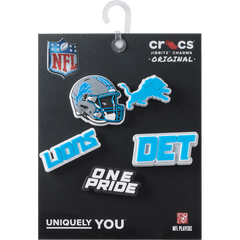 Crocs NFL Detroit Lions 5 Pack Jibbitz Shoe Charm Women|Men|Jibbitz™ Charms
